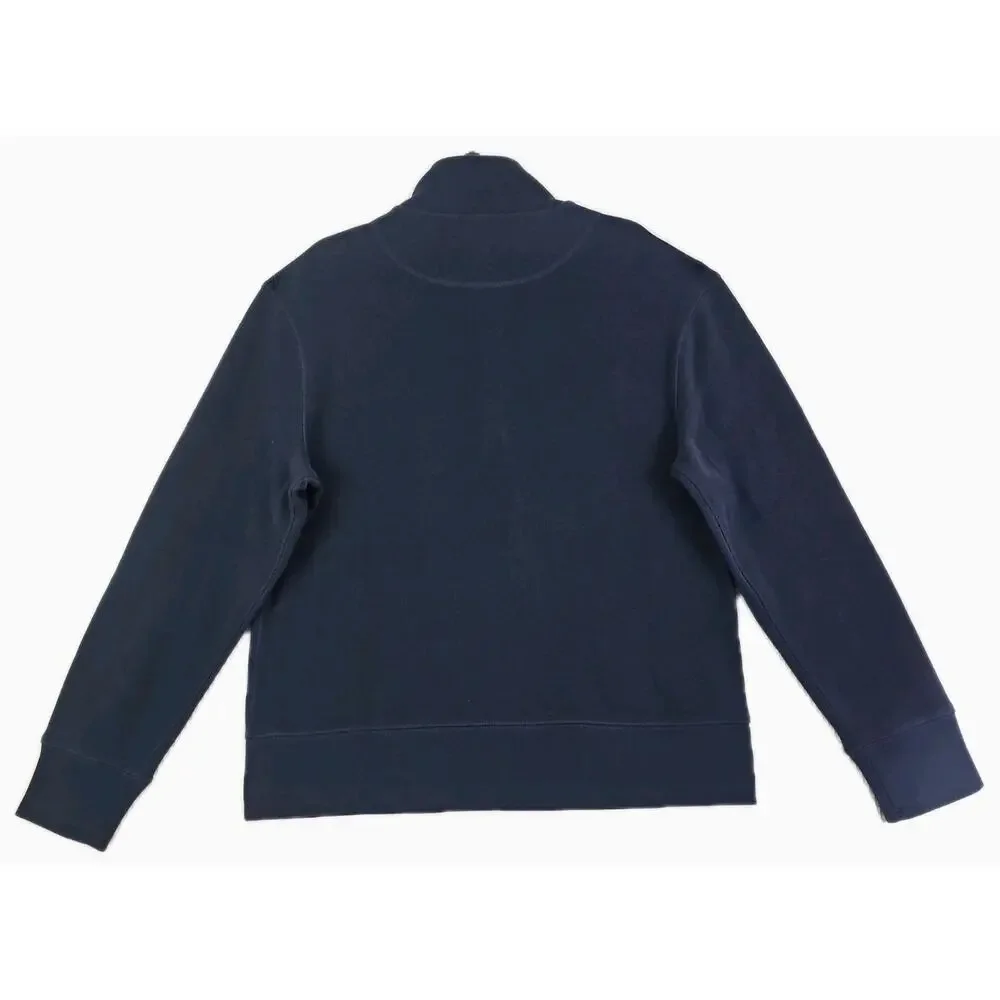 Banana Republic ~Men's Size L~ Blue Cotton Blend 1/4 Zip Pullover NWT.